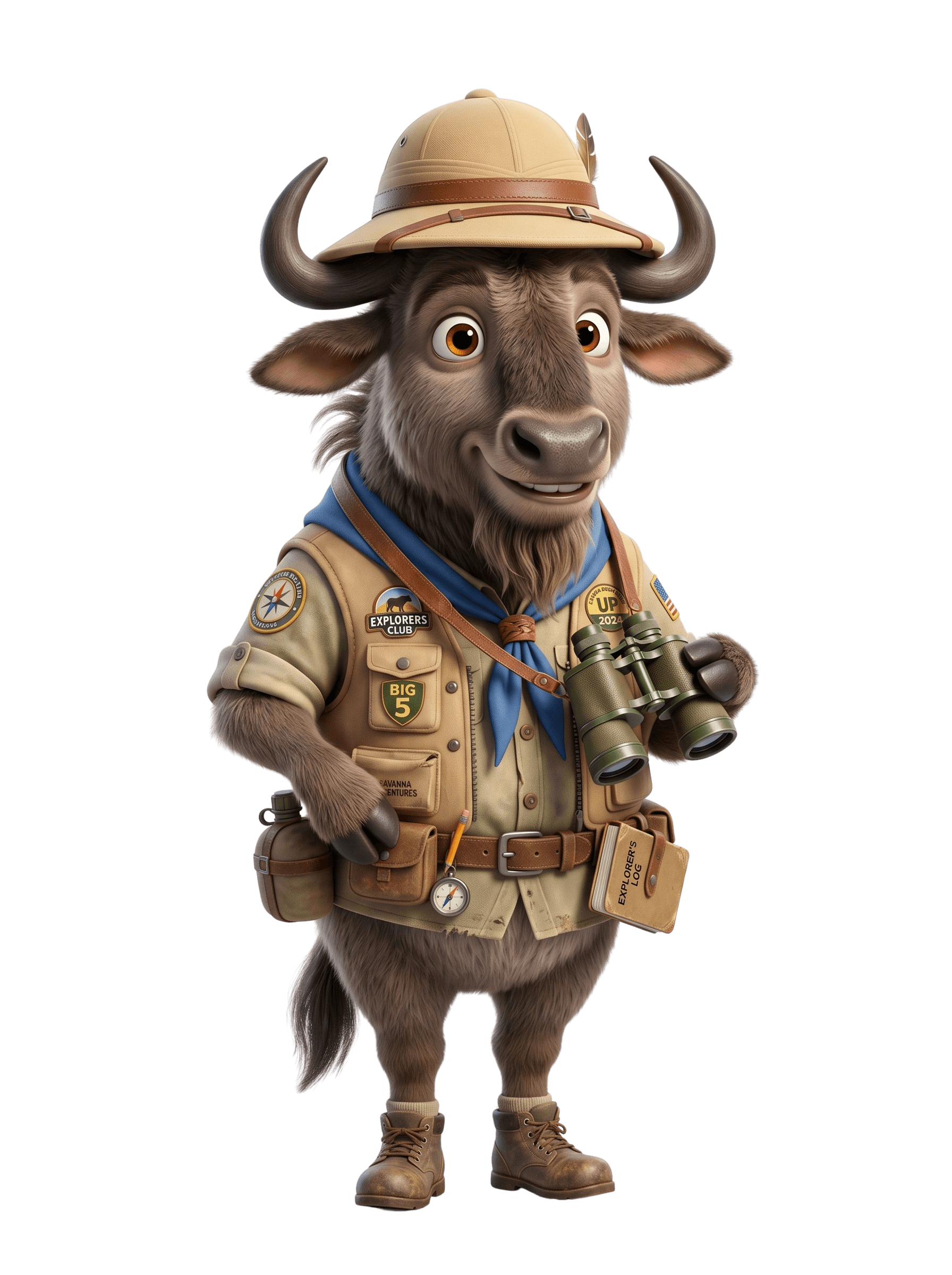 3D animated wildebeest — Great Migration mascot